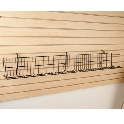 48" All Purpose Video Shelf Fits Grid Panels, Slatwall & Pegboard Black Econoco BSK48V/B