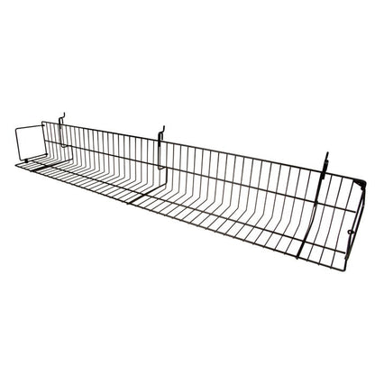 48" All Purpose Video Shelf Fits Grid Panels, Slatwall & Pegboard Black Econoco BSK48V/B