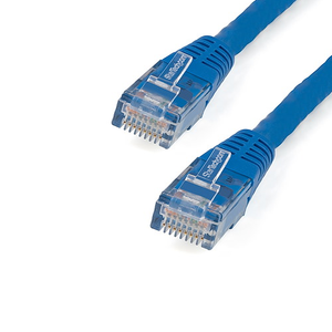 75' CAT6 6 Gigabit 650MHz 100W PoE UTP Molded W/Strain Relief Ethernet Cable