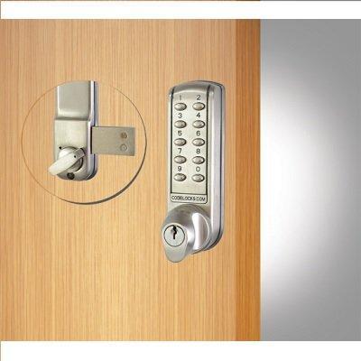 Code Locks CL2200BS Brushed Steel Electronic Surface Deadbolt