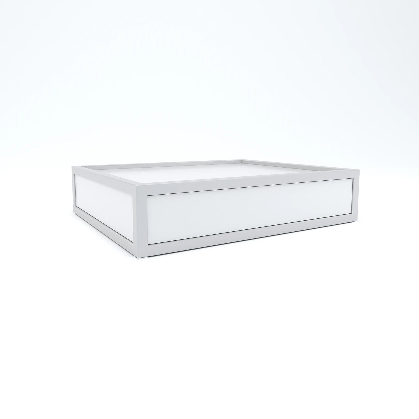 Stackable Display Riser Platforms Large Riser - Gloss White Finish Econoco DDBRLWHT