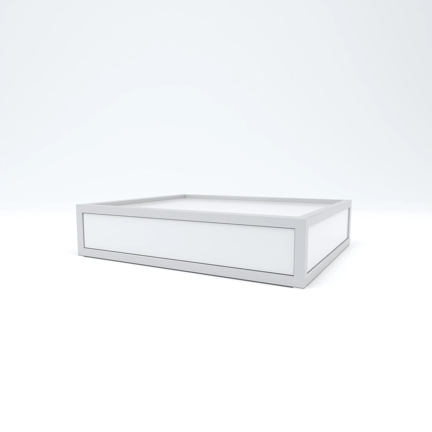 Stackable Display Riser Platforms Large Riser - Gloss White Finish Econoco DDBRLWHT