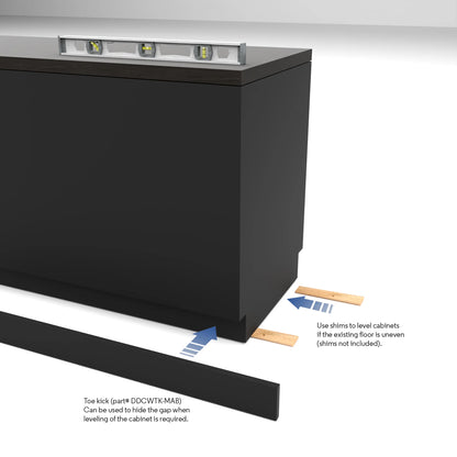 Toe Kick for Deluxe Cash Wrap Collection - Matte Black Econoco DDCWTKMAB (Pack Of 5)