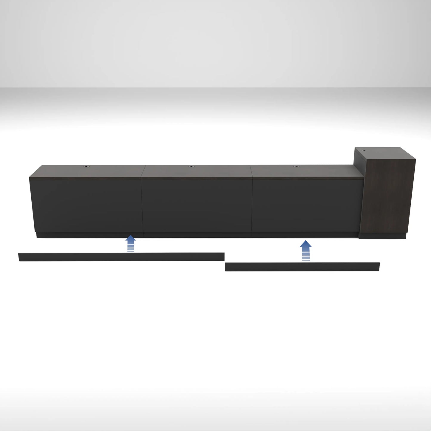 Toe Kick for Deluxe Cash Wrap Collection - Matte Black Econoco DDCWTKMAB (Pack Of 5)