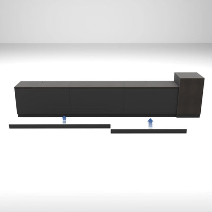 Toe Kick for Deluxe Cash Wrap Collection - Matte Black Econoco DDCWTKMAB (Pack Of 5)