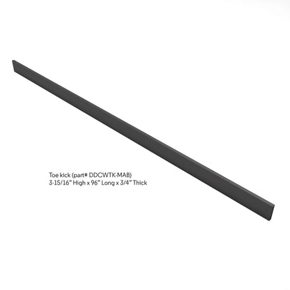 Toe Kick for Deluxe Cash Wrap Collection - Matte Black Econoco DDCWTKMAB (Pack Of 5)