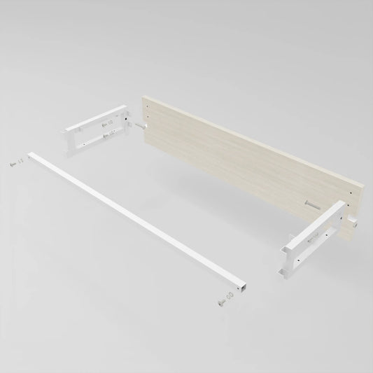 Privacy Panels for Deluxe Glass Showcase Display Cabinet with Storage Drawers - Front Panel White barn Wood Econoco DDKIT1PPSC