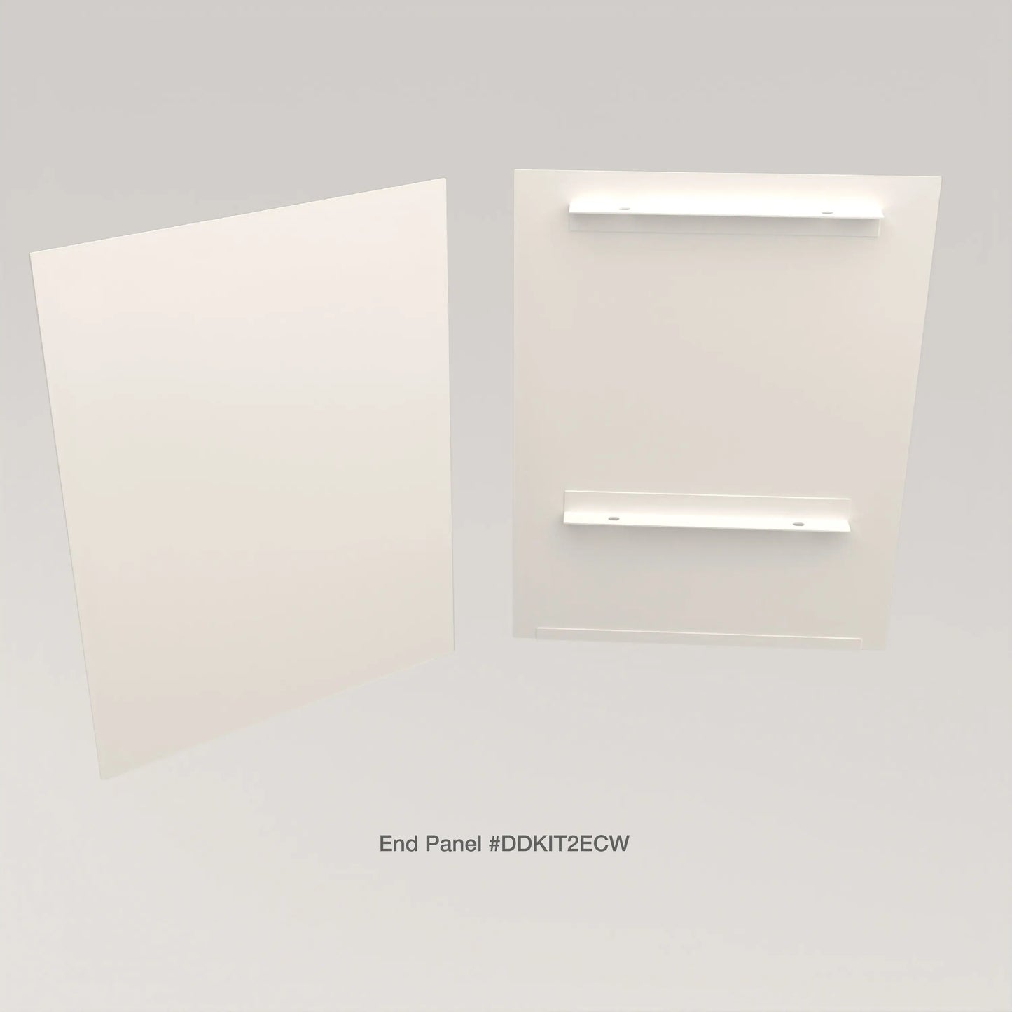 Privacy Panels for Deluxe Display Table Storage Cabinet with Drawers - End Panel White Econoco DDKIT2ECW