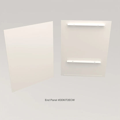 Privacy Panels for Deluxe Display Table Storage Cabinet with Drawers - End Panel White Econoco DDKIT2ECW