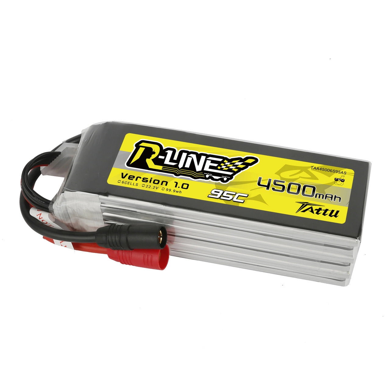 Tattu R-Line 5100mah 6S1P 22.2V 95C FPV Lipo Battery With AS150 Plug