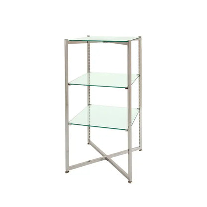 Folding Glass Tower with Chrome Finish Econoco FLT37CGLS