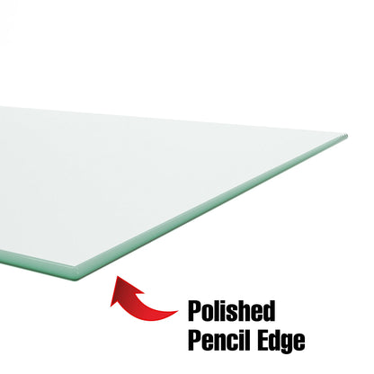 12"W x 36"L Tempered Glass Shelves Econoco SHGL1236 (Pack Of 5)