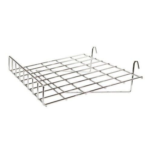 1/4" Wire Slant Shelf With Front Lip For Grid Panel Econoco GWS/91 (Pack of 4)