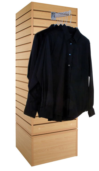 20" Rotating Cube Slatwall Merchandiser Maple Econoco WDSWT20MP