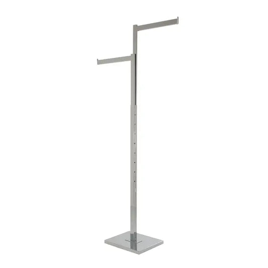 2-Way Garment Rack with Straight Arms - Rectangular Tubing Uprights Econoco K90