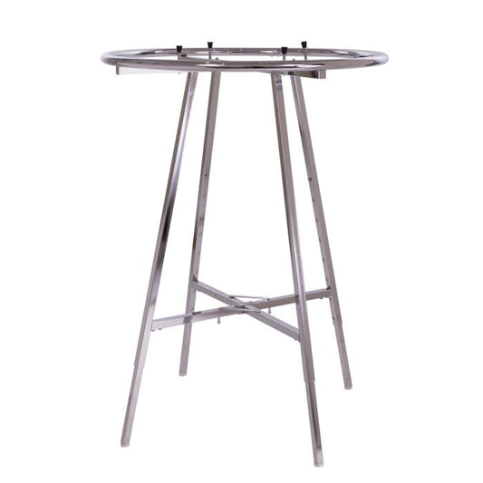 36'' Diameter Round Folding Rack With Round Tubing Rail- Chrome Econoco K52WD