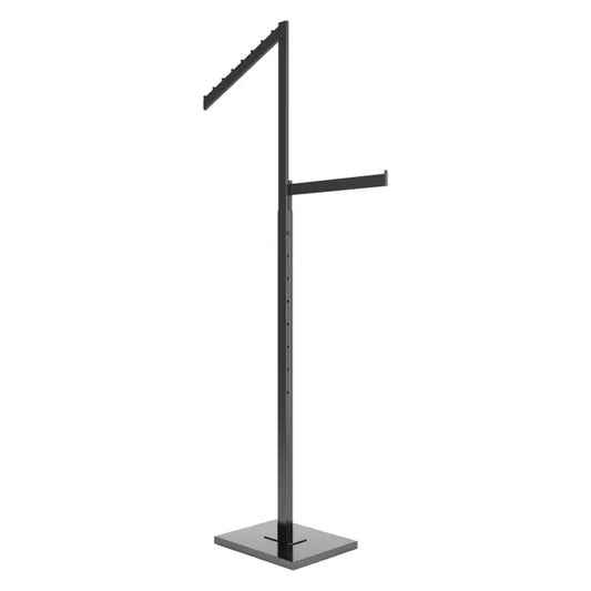 2-Way w/ 1 Straight and 1 Slant Arm - Rectangular Tubing - Black Finish Econoco K91/MAB