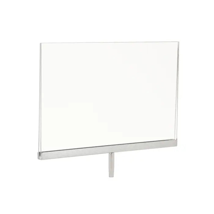 11'' Acrylic Sign Holder with Chrome Channel and Welded Swedge Stem Econoco PJST/711 (Pack of 24)