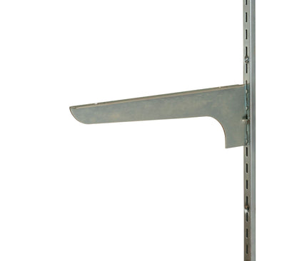12"L Brackets For Wood Shelf - Satin Zinc Econoco WBL12 (Pack of 25)