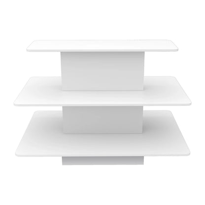 3-Tier Melamine Rectangular Table White Econoco WD3RTWH