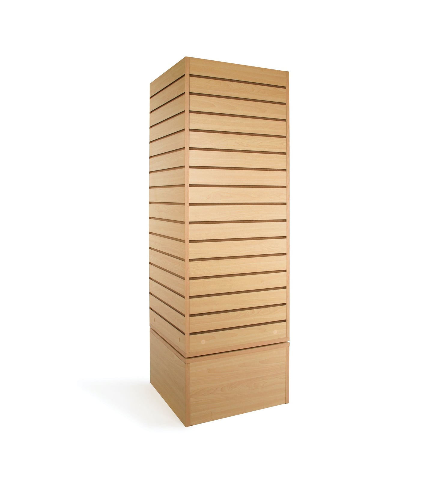 20" Rotating Cube Slatwall Merchandiser Maple Econoco WDSWT20MP