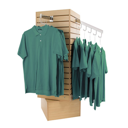 20" Rotating Cube Slatwall Merchandiser Maple Econoco WDSWT20MP