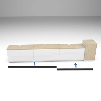 Toe Kick for Deluxe Cash Wrap Collection - Matte Black Econoco DDCWTKMAB (Pack Of 5)