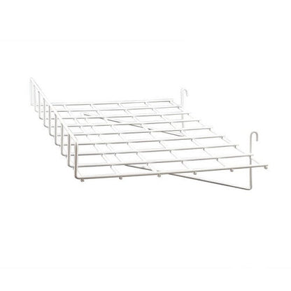 1/4" Wire Straight Shelf With Front Lip For Grid Panel Econoco WTES/93 (Pack of 4)