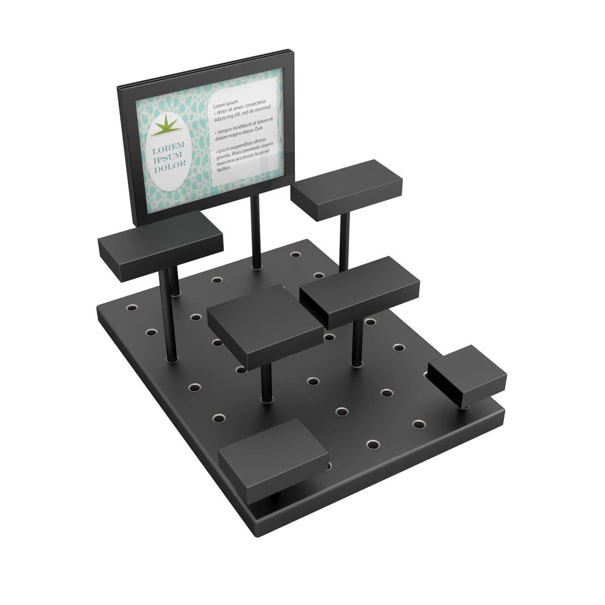 Modular Multi Level Display Riser Kits - Small Unit in High Gloss Blac