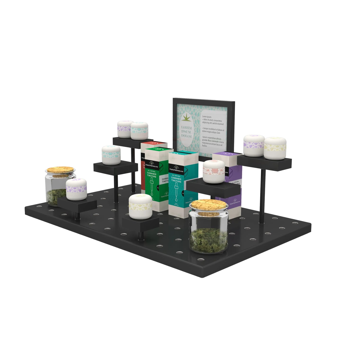 Modular Multi Level Display Riser Kits - Large Unit In High Gloss Black Finish Econoco ZNKIT2GB